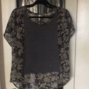 Cropped and sheer patterned top!